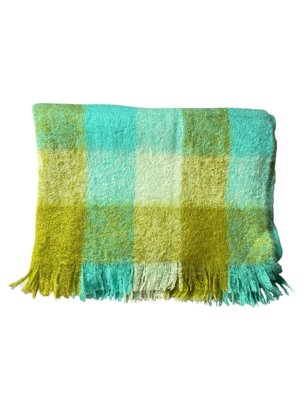 VINTAGE Glentana Scotland Checkered Throw Blanket
